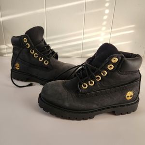 Timberland Black Gold Waterproof Kids Boots Size 11